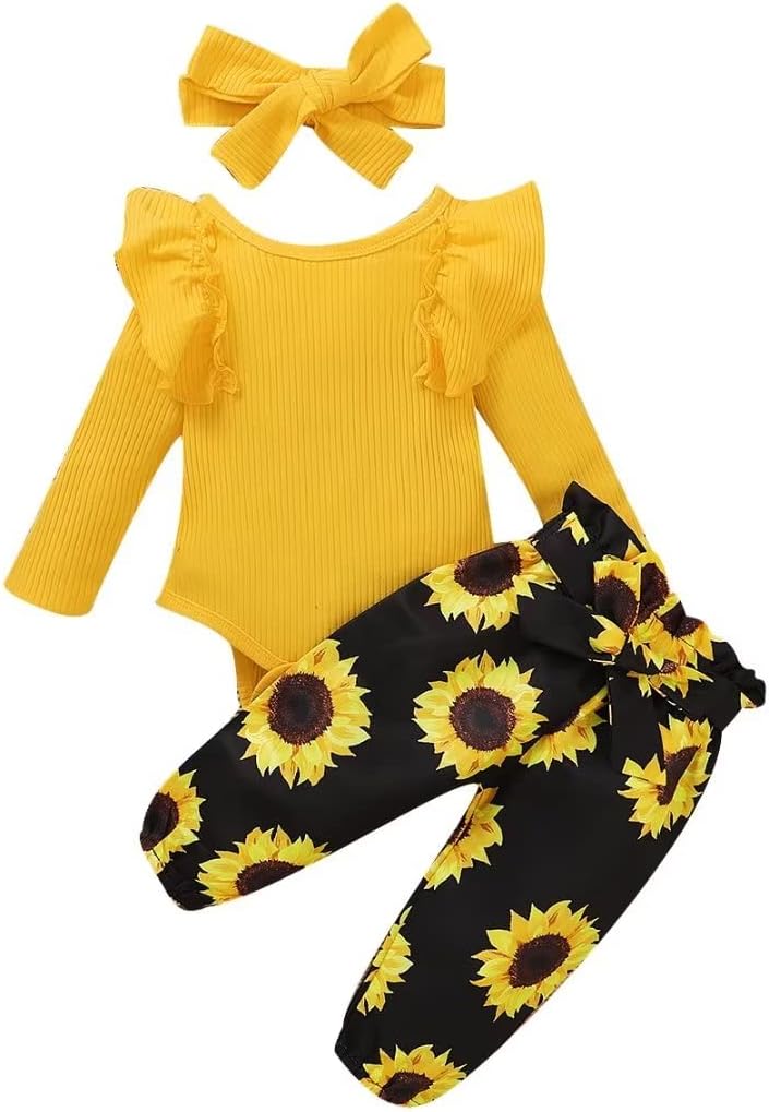 251102114741336_1 Baby girl clothes, Newborn Baby Girl Clothes, Soft Long Sleeve Onesies Girl Collocation Pants and Headband - Image 1
